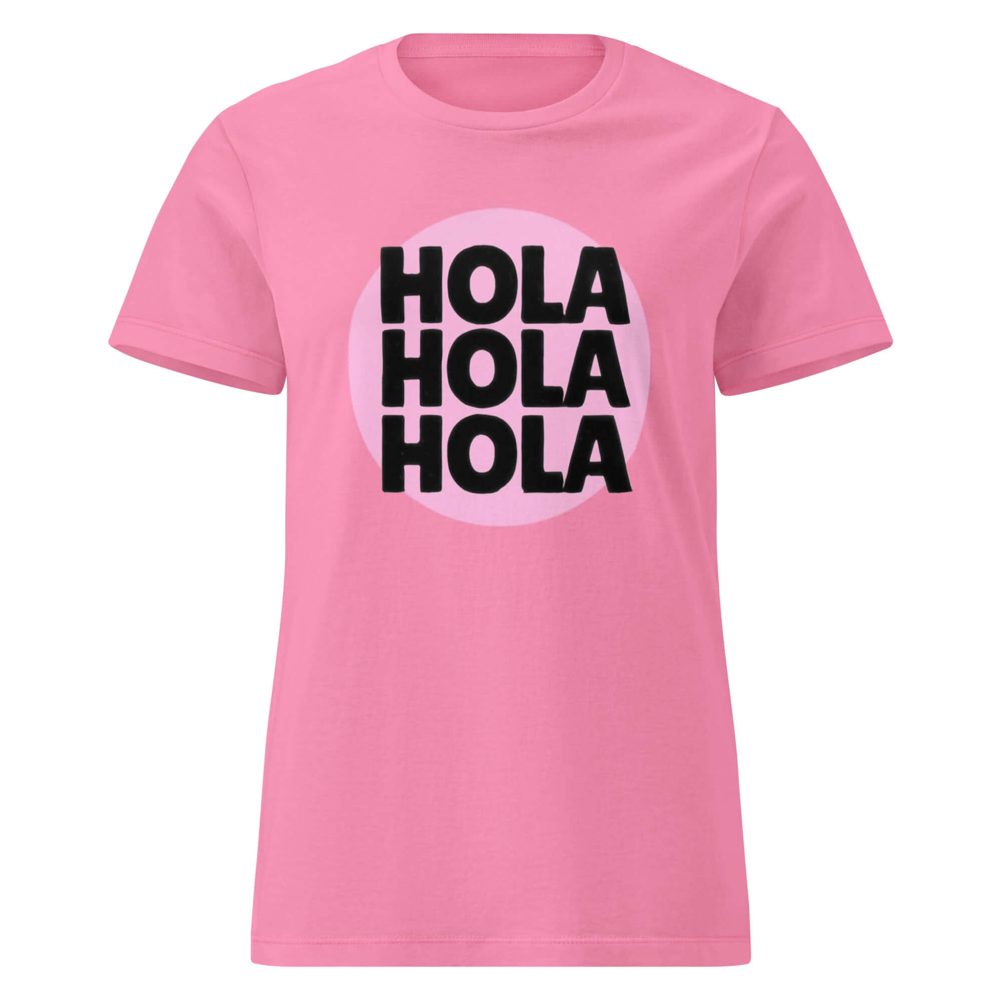 Camiseta básica para mujer Hola Hola HolaEsta camiseta semiajustada se extiende por el cuerpo y da un aspecto favorecedor sin sentirse apretada. El tejido suave y ligero hace que sea fácil de llevar sola o debajo de una chaqueta. • Algodón 100% hilado en