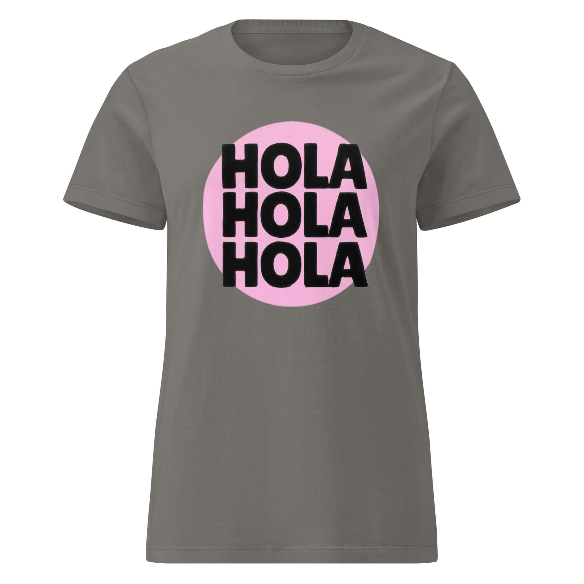 Camiseta básica para mujer Hola Hola HolaEsta camiseta semiajustada se extiende por el cuerpo y da un aspecto favorecedor sin sentirse apretada. El tejido suave y ligero hace que sea fácil de llevar sola o debajo de una chaqueta. • Algodón 100% hilado en