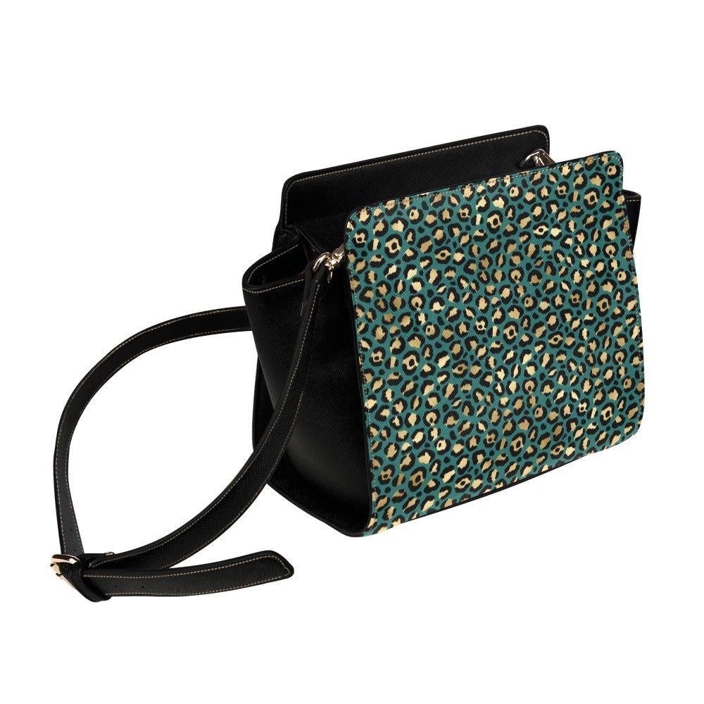 bolsos animal print verde leopardo