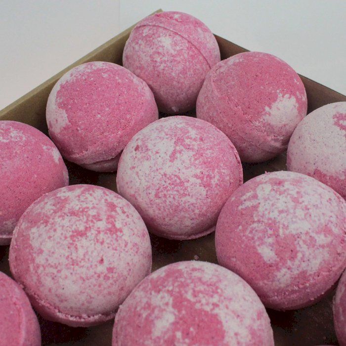 Bomba de baño XL Cerezas & Manteca de Karite-badebomb,badekugeln,bath bomb,bomba de baño,bomba donuts,dona badebomb,donna badebomb,donna badekugel,donuts,frizz bomb