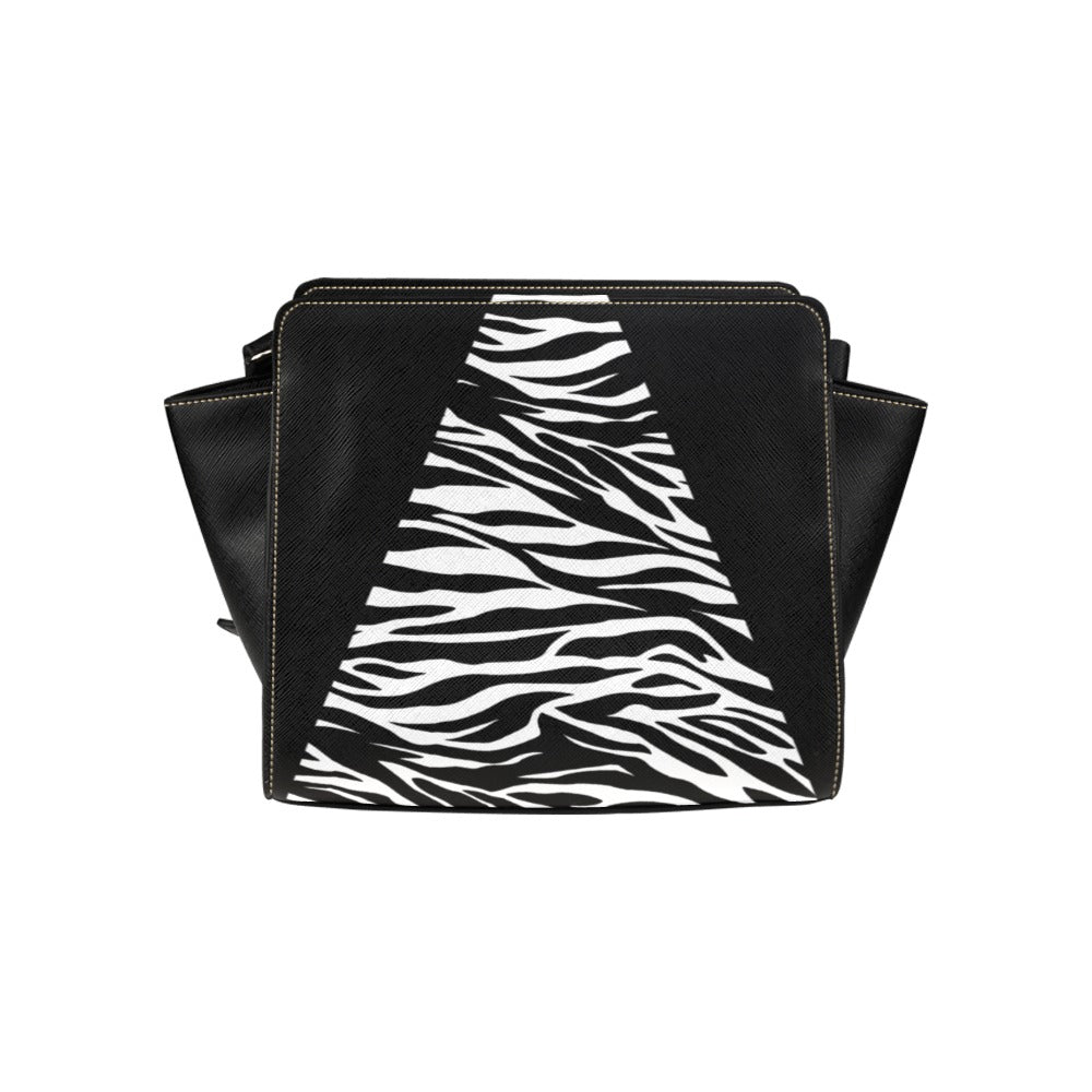 Animal Print Zebra Shopper bag Triangle Satchel Bag (Model 1635)Bolso Animal Print -Diseño exclusivo en T.O.S. Elegante bolso estilo shopper con diseño elegante y cómodo para utilizar en el dia a dia. Tipo: cuero PU de alta calidad, 31cm(L) x 12.5cm (W) x