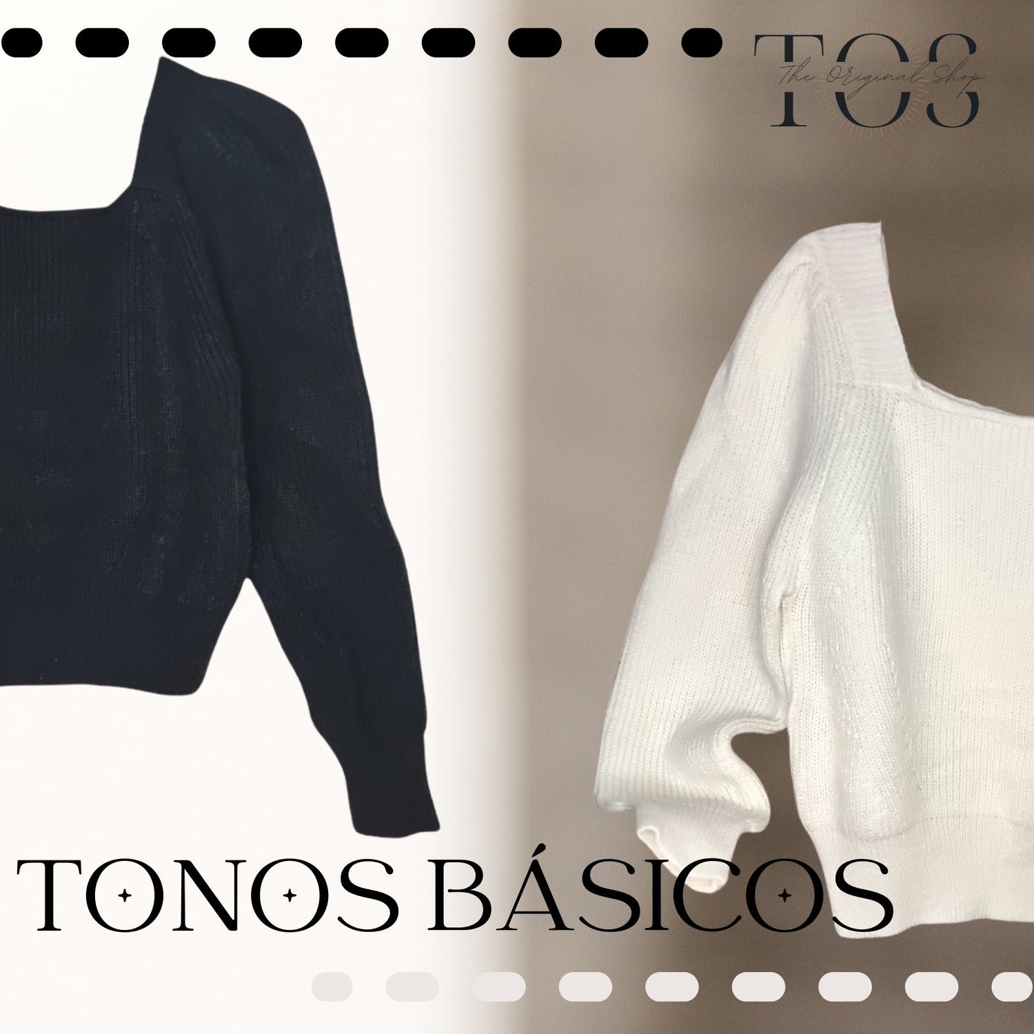 jersey elegante negro blanco . jersey navidad mujer . . the original shop