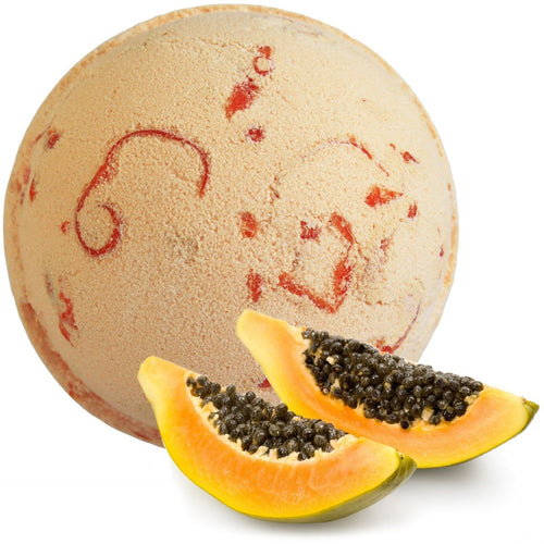 Bomba de baño Tropical Papaya XLBomba de baño tropical Papaya Tómate un momento, cierra los ojos y déjate transportar a un paraíso exótico con nuestras nuevas bombas de baño paraíso.Con sus aromas tropicales, nunca querrás salir del baño. Lo bueno de esta