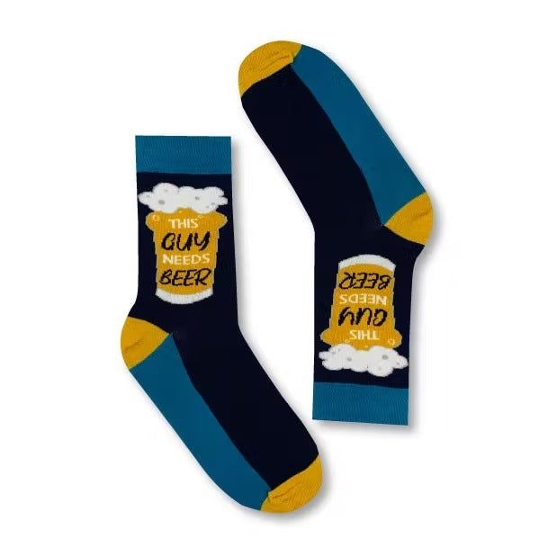 Set Calcetines Originales CervezaSet de regalo de calcetines cerveza Set de regalo de calcetines de cerveza para hombreSe adapta a las tallas de hombre EU40-463 pares de calcetines de algodón en caja de regalo Composición de fibra:Calcetines con eslogan: