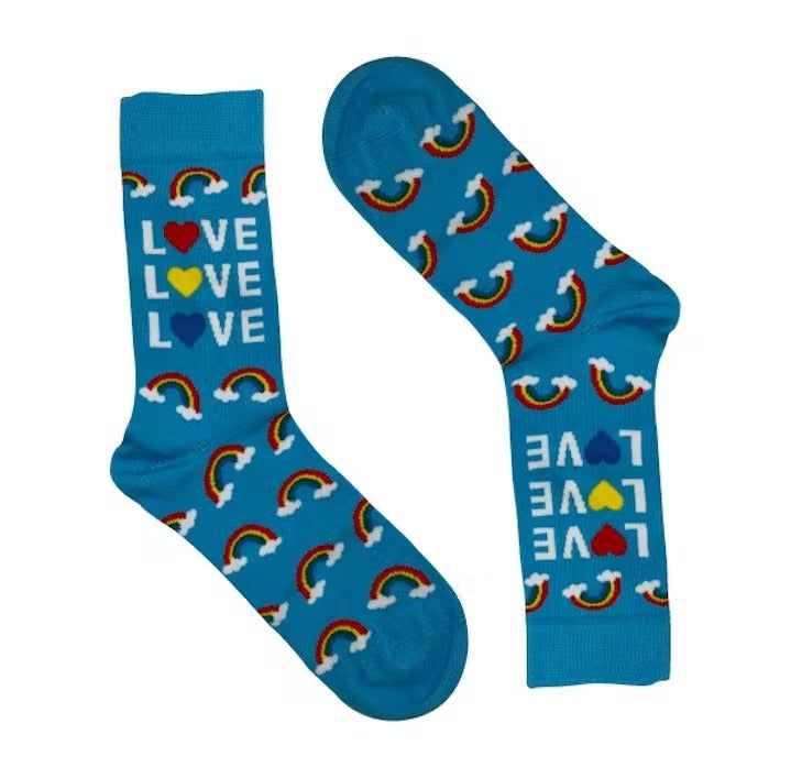 Set Calcetines Love Pride Arco IrisPride Regalo Original Calcetines Amor Regalo con diseños divertidos. Regalo ideal para navidad, cumpleaños... Set de regalo de calcetines unisex Rainbow PrideSe adapta a tallas de hombre y mujer 36/452 pares de calcetine