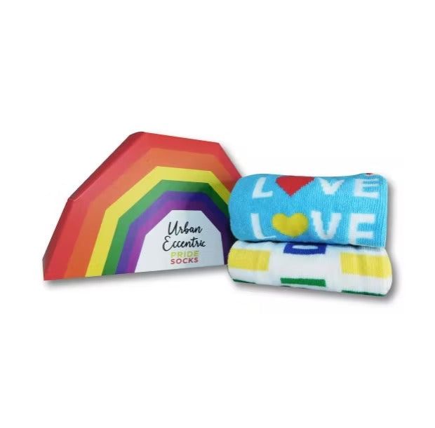 Set Calcetines Love Pride Arco IrisPride Regalo Original Calcetines Amor Regalo con diseños divertidos. Regalo ideal para navidad, cumpleaños... Set de regalo de calcetines unisex Rainbow PrideSe adapta a tallas de hombre y mujer 36/452 pares de calcetine