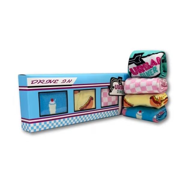 Set Calcetines Cena Urbana- Limitados | Bedrucken SockenSet de calcetines Cena Urbana Set de regalo con diseños divertidos. Regalo ideal para navidad, cumpleaños... 4 pares de calcetines de algodón en caja de regaloDimensiones (en el embalaje): 33 x 10 x