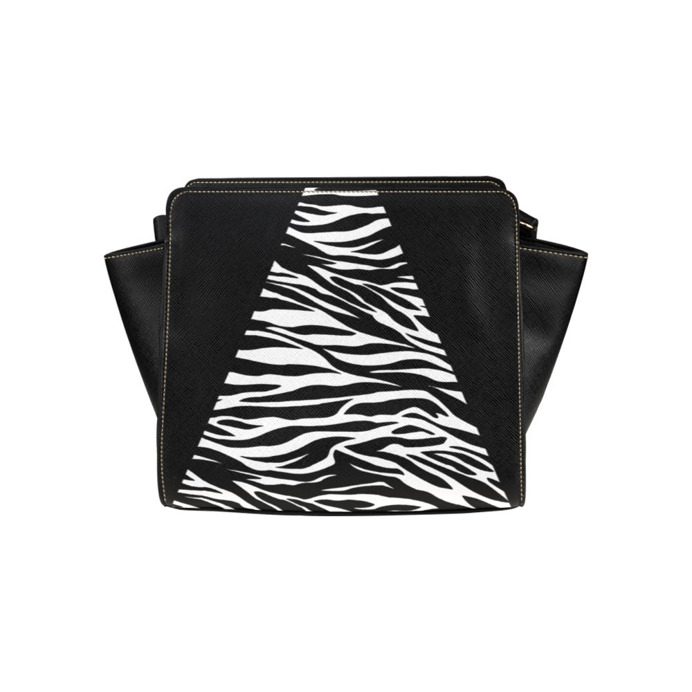 Animal Print Zebra Shopper bag Triangle Satchel Bag (Model 1635)Bolso Animal Print -Diseño exclusivo en T.O.S. Elegante bolso estilo shopper con diseño elegante y cómodo para utilizar en el dia a dia. Tipo: cuero PU de alta calidad, 31cm(L) x 12.5cm (W) x