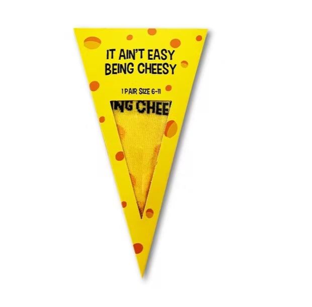 Calcetines Cheese LoversRegalo Original Calcetines De Queso Regalo con diseños divertidos. Regalo ideal para navidad, cumpleaños... Set de regalo unisex It Ain't Easy Being Cheesy SliceSe adapta a tallas de hombre y mujer UK - 6 - 111 par de calcetines de