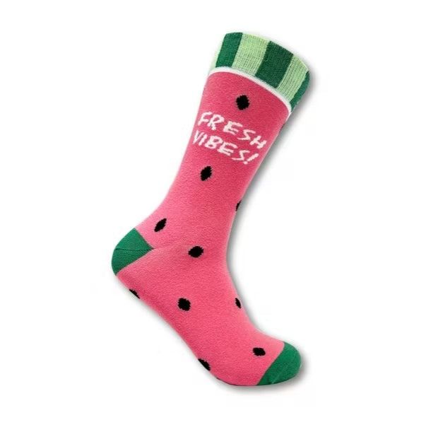 Calcetines Sandia- Fresh VibesRegalo Original Calcetines Sandia Regalo con diseños divertidos. Regalo ideal para navidad, cumpleaños... Set de regalo de calcetines unisex con rodajas de sandíaSe adapta a tallas de hombre y mujer UK - 6 - 111 par de calcet