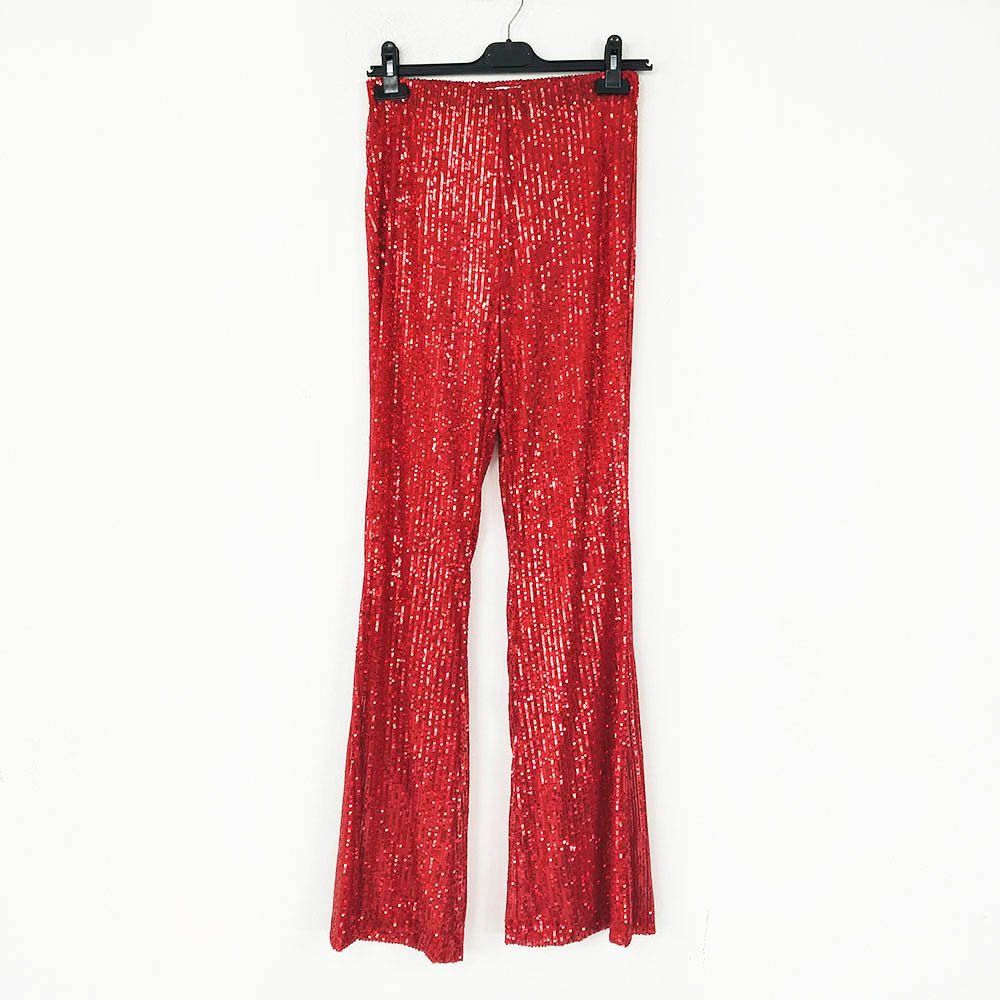 Pantalón Lentejuelas Shine | Party Pailletten HosenPantalón de fiesta lentejuelas El brillo se adueña estas navidades de nuestros looks mas fiesteros. Pantalón acampanado con lentejuela Elástico No pica Talla S/ L (36/40) Envío: Europa 5/9 días Suiza 2/4