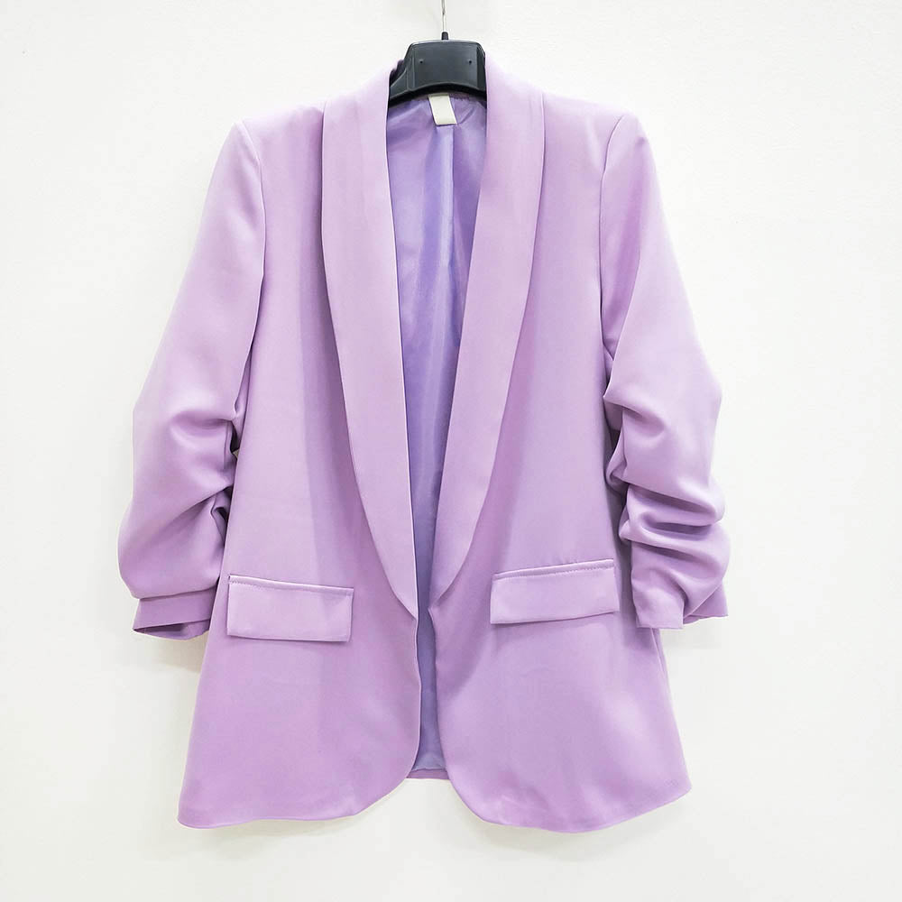 Blazer Tendencia Lavanda Fruncida