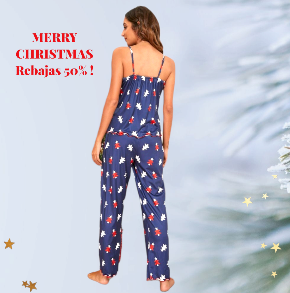 Pijama Tirantes NavidadÚltimo talla XL Pijama con estampado navideño.i Cintura elástica. Ideal para regalar en navidades! Guía de tallas: XL: Pecho 110cm ; Cintura 66-110cm ; Caderas 115cm. Envío: 24/48 horas Suiza. Europa 4/10 días según país