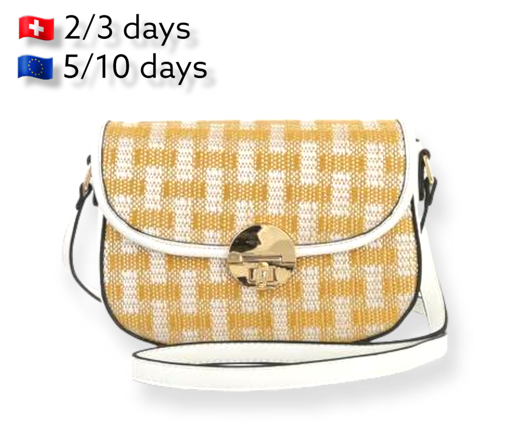 Bolso Trend Amarillo |Trend Bag YellowBolso italiano tejido mixto Tamaño: 22cm*7cm*16cm Altura de la correa (cm): 50-60 Bandolera Material: Tejido sintético y eco piel 2 Bolsillos interiores 1 Bolsillo interior con cremallera Bolsillo para teléfono Cierre