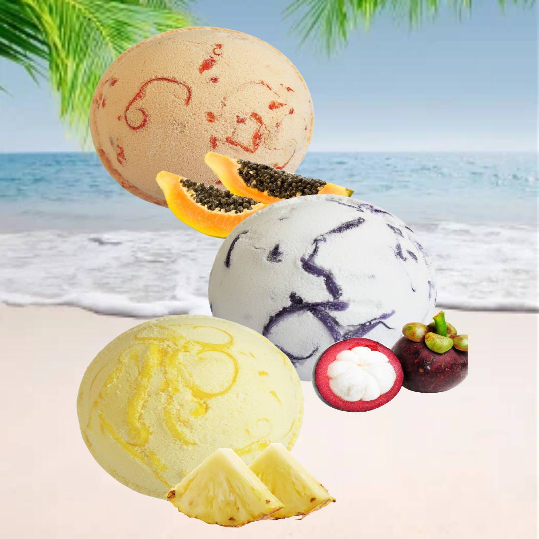 Bomba de baño Tropical Coco- Mangostan XL-badebomb,badekugeln,bath bomb,bomba de baño,bomba donuts,dona badebomb,donna badebomb,donna badekugel,donuts,frizz bomb