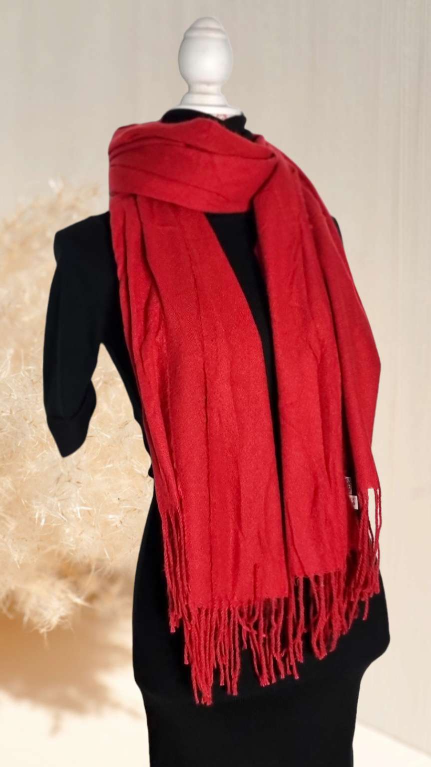 Bufanda Lisa XL 12 coloresBufanda XL lisa Bufandas XL extra suaves y calientes. Diseño liso y practico. Ideal como regalo 80% viscosa, 20% lana 170cm*60cm aproximadamente Envío: Suiza 2/4 días Europa 5/9 días