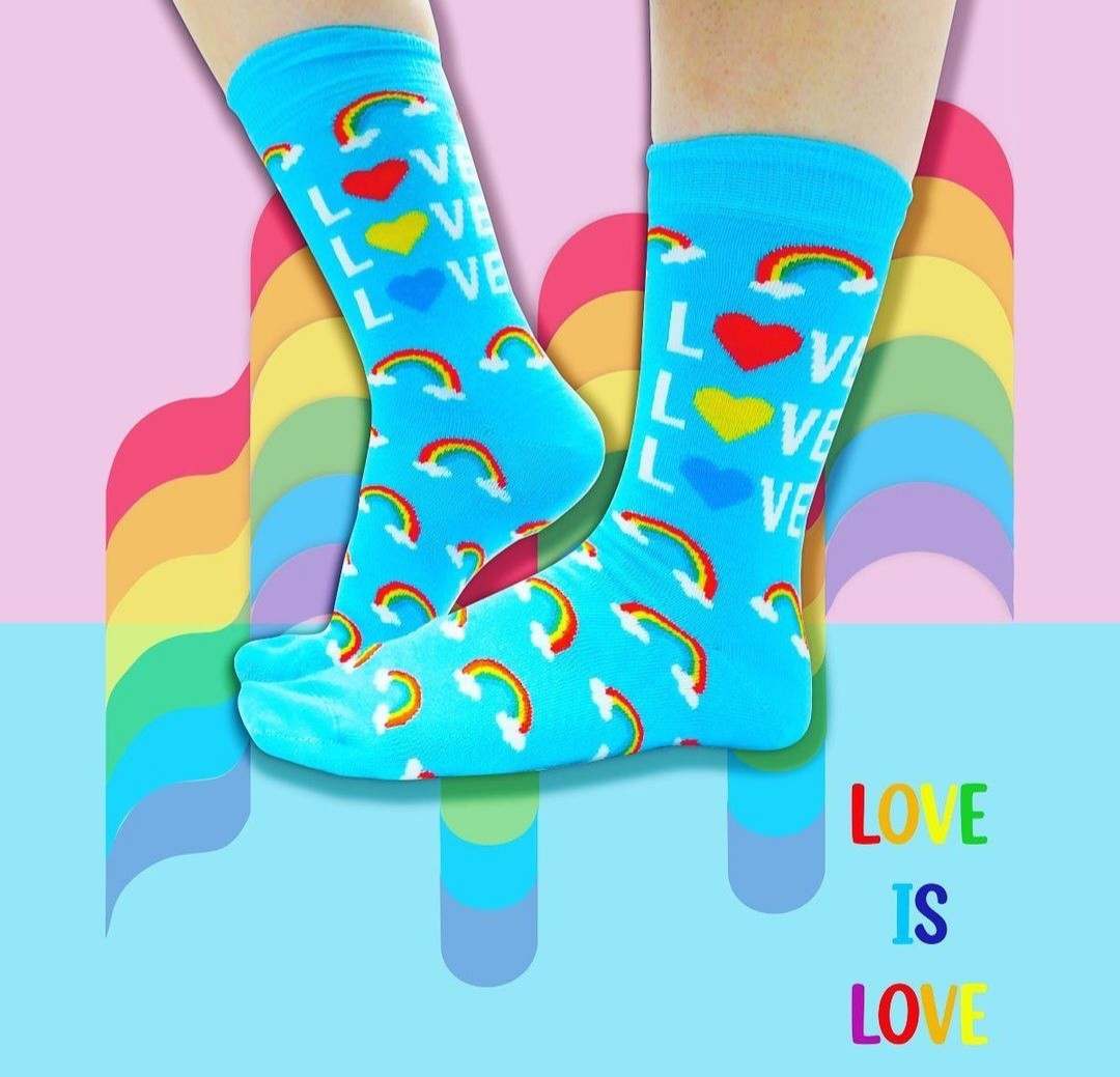 Set Calcetines Love Pride Arco IrisPride Regalo Original Calcetines Amor Regalo con diseños divertidos. Regalo ideal para navidad, cumpleaños... Set de regalo de calcetines unisex Rainbow PrideSe adapta a tallas de hombre y mujer 36/452 pares de calcetine