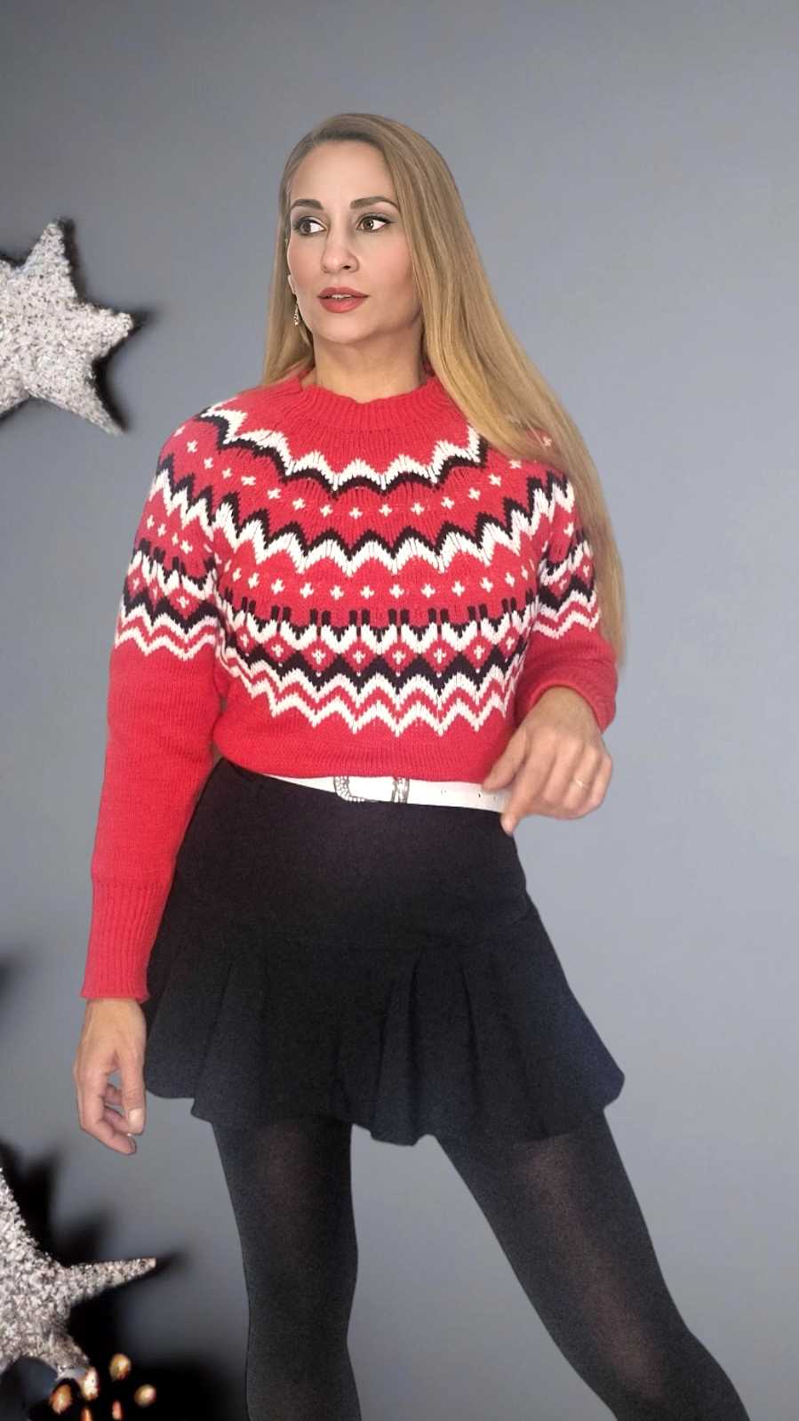 winterpullover damen norwegermuster . the original shop. kauf auf rehcnung rot