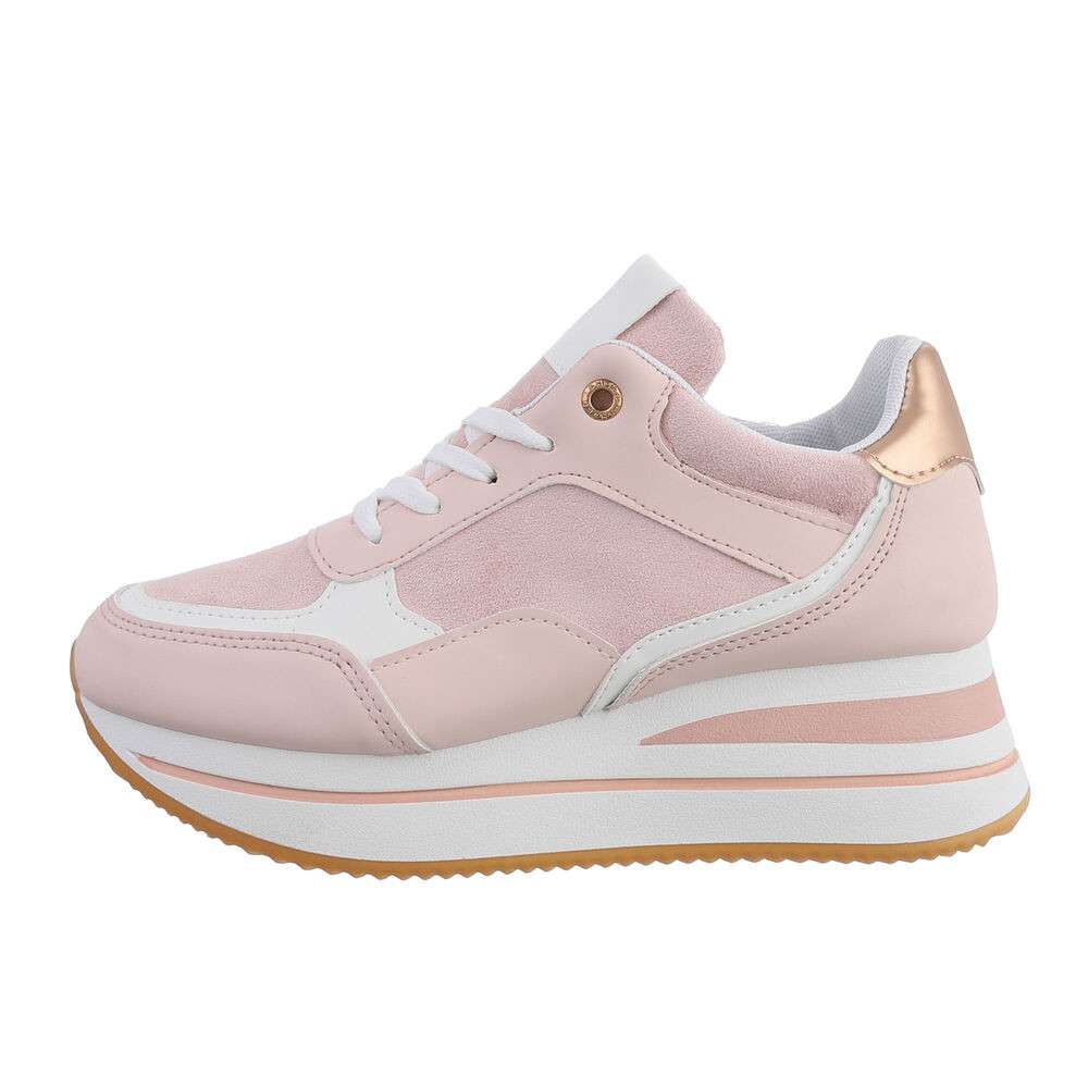 Zapatillas Eco Piel Ante Lilian PinkDeportivas Otoño Mujer Eco Piel Cómoda y con estilo? Claro que si! Nuestras zapatillas con cuña en tonos rosas y gold serán tus aliadas esta temporada. Las deportivas son un complemento perfecto para las mujeres que van