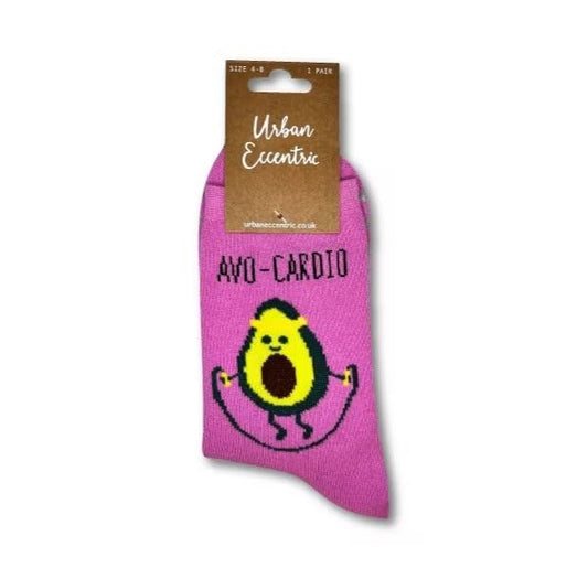 happy socks  sale. avocado socken - avo cardio fittnes geschenk