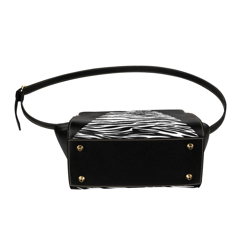 Animal Print Zebra Shopper bag Triangle Satchel Bag (Model 1635)Bolso Animal Print -Diseño exclusivo en T.O.S. Elegante bolso estilo shopper con diseño elegante y cómodo para utilizar en el dia a dia. Tipo: cuero PU de alta calidad, 31cm(L) x 12.5cm (W) x