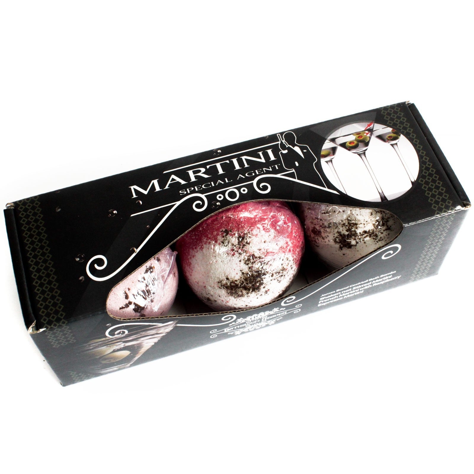 Bomba de baño Martini XLSet Regalo Bombas de Baño Martini Es increíble pero cierto... ahora realmente puedes relajarte en un baño de cóctel con burbujas. Sumérjase totalmente en el aroma de una bomba de baño coctel Martini. Estas bombas de baño de cóctel