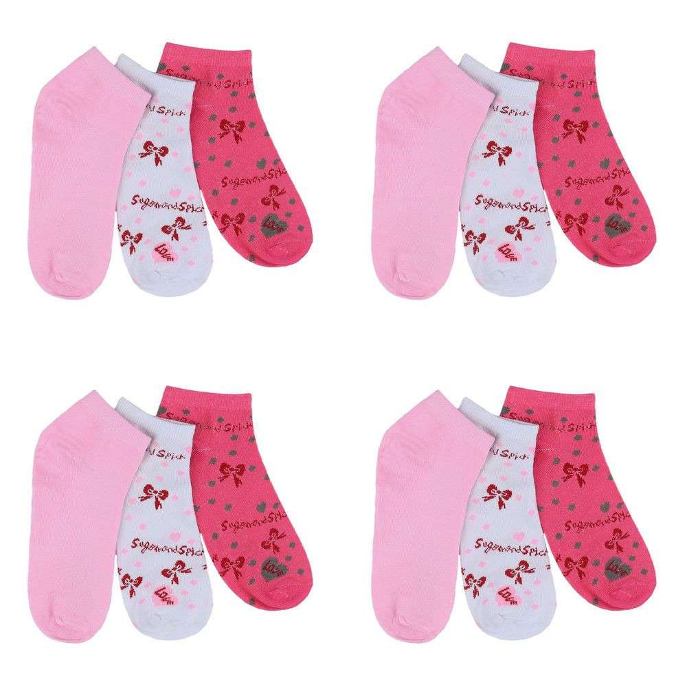 Set-3 pares Calcetines | Set 3 SockenCalcetines con diseño lazo Divertidos, bonitos y prácticos calcetines tobilleros. Material: 80 % algodón, 15 % poliéster, 5 % elastano Material: 80% Baumwolle, 15% Polyester, 5% Elasthan Talla única 36/41 Envío: Suiza