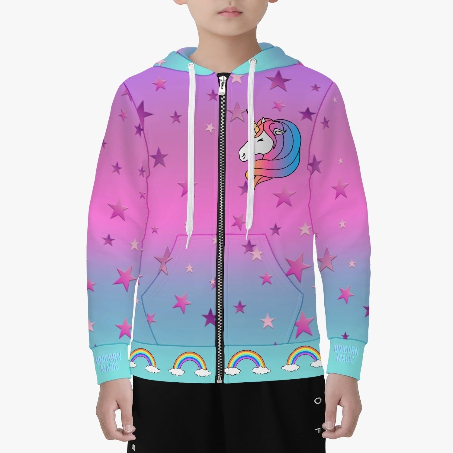 Sudadera de cremallera Unicorn Magic, por Nicole - •Original Shop •By Marta