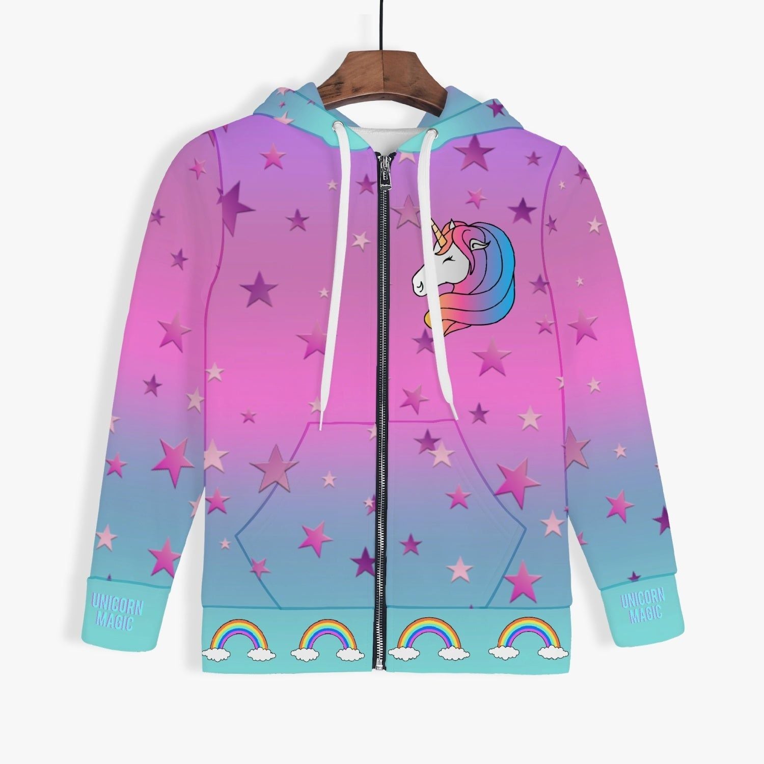 Sudadera de cremallera Unicorn Magic, por Nicole - •Original Shop •By Marta