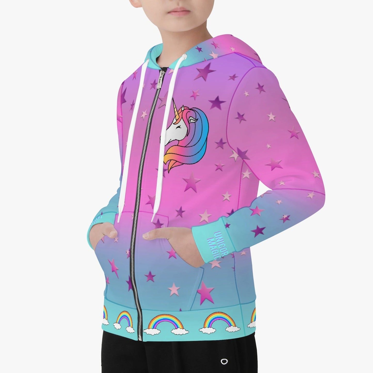 Sudadera de cremallera Unicorn Magic, por Nicole - •Original Shop •By Marta