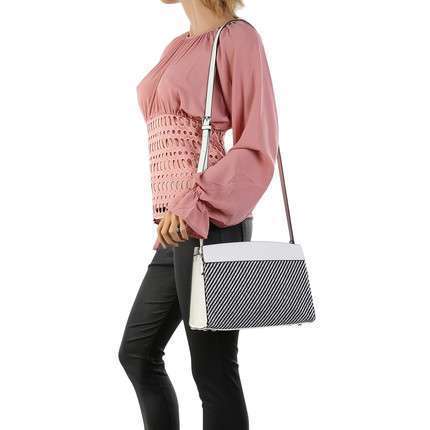 Bolso Elena Blanco | Shoulder Bag WhiteBolso italiano de hombro Bolso de hombro amarillo con contraste en negro. Correa adaptable. Medidas : 29cm*11cm*20cm Altura de la correa (cm): 60 Material eco piel 2 Bolsillos interiores 1 Bolsillo interior con crema