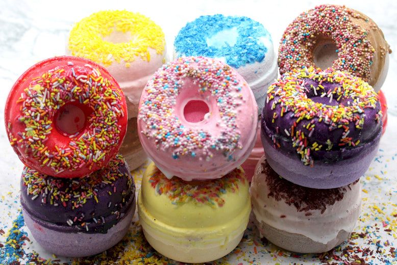 Bomba de baño "Donuts" Frambuesas XL-badebomb,badekugeln,bath bomb,bomba de baño,bomba donuts,dona badebomb,donna badebomb,donna badekugel,donuts,frizz bomb