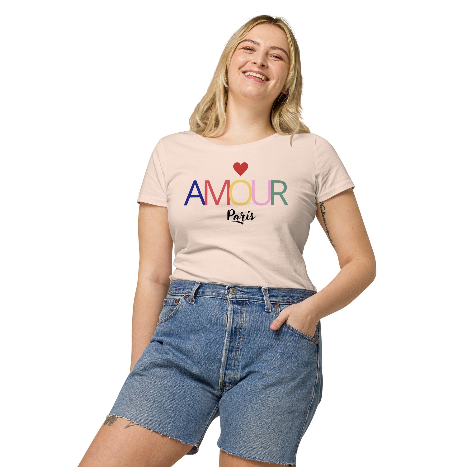 Camiseta orgánica "Amour"-amour,camiseta,novedad septiembre,printfull,t-shirt