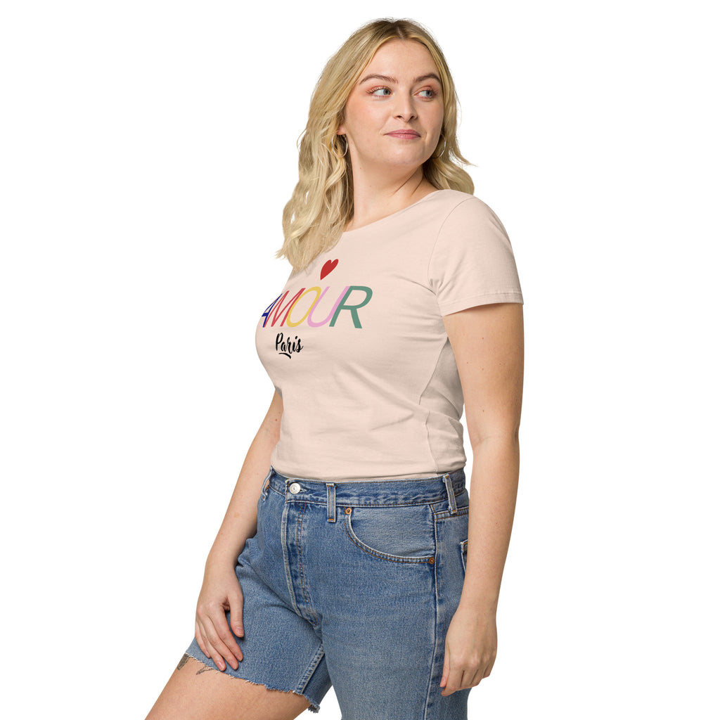 Camiseta orgánica "Amour"Cómoda, informal y muy suave, esta camiseta orgánica básica para mujer se convertirá rápidamente en tu favorita. Encarga tu próximo básico eco friendly y disfruta de una sensación de comodidad durante todo el día. • 100% algodón o