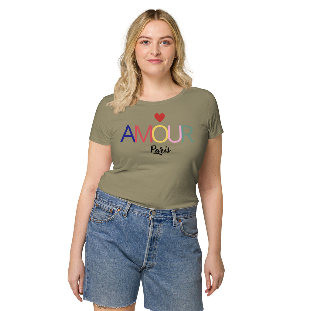 Camiseta orgánica "Amour"Cómoda, informal y muy suave, esta camiseta orgánica básica para mujer se convertirá rápidamente en tu favorita. Encarga tu próximo básico eco friendly y disfruta de una sensación de comodidad durante todo el día. • 100% algodón o