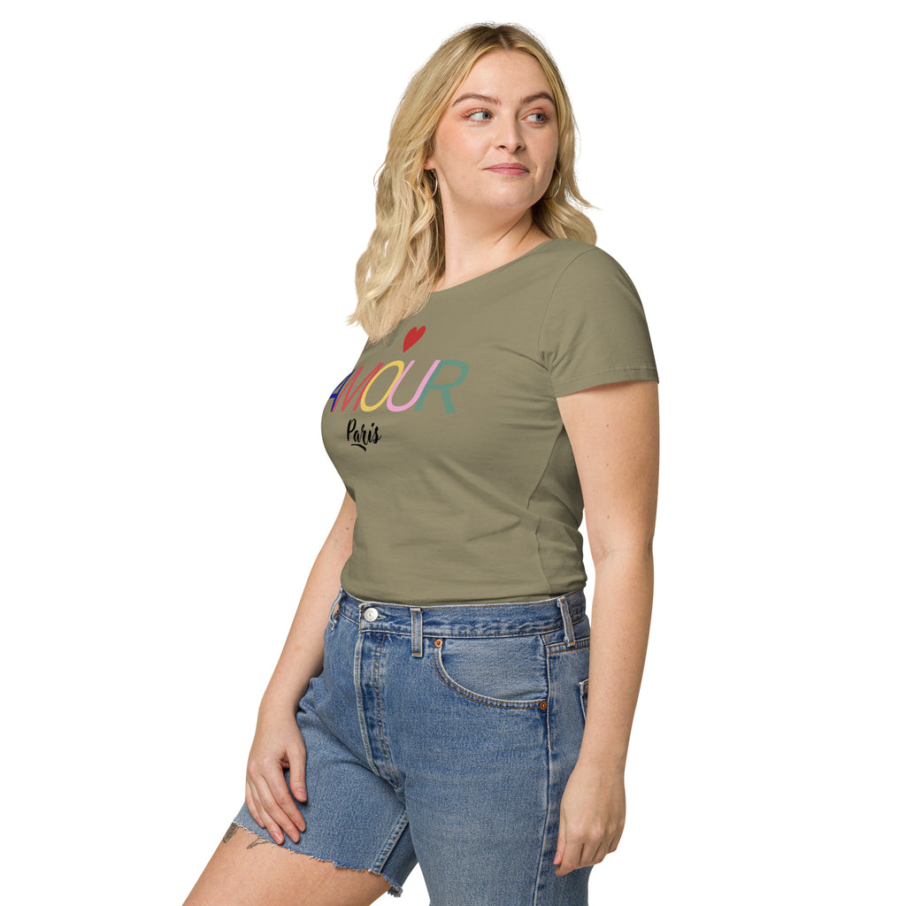 Camiseta orgánica "Amour"Cómoda, informal y muy suave, esta camiseta orgánica básica para mujer se convertirá rápidamente en tu favorita. Encarga tu próximo básico eco friendly y disfruta de una sensación de comodidad durante todo el día. • 100% algodón o