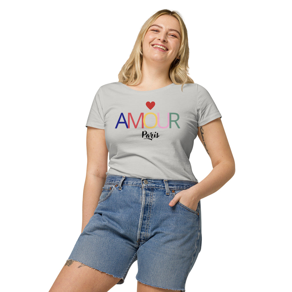 Camiseta orgánica "Amour"Cómoda, informal y muy suave, esta camiseta orgánica básica para mujer se convertirá rápidamente en tu favorita. Encarga tu próximo básico eco friendly y disfruta de una sensación de comodidad durante todo el día. • 100% algodón o