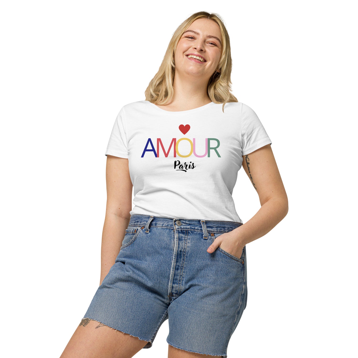 Camiseta orgánica "Amour"-amour,camiseta,novedad septiembre,printfull,t-shirt