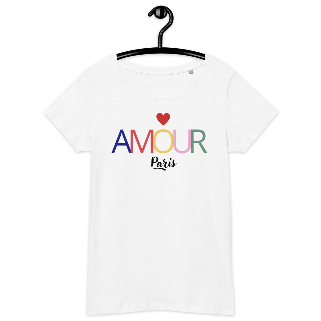 Camiseta orgánica "Amour"Cómoda, informal y muy suave, esta camiseta orgánica básica para mujer se convertirá rápidamente en tu favorita. Encarga tu próximo básico eco friendly y disfruta de una sensación de comodidad durante todo el día. • 100% algodón o